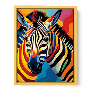 Two Zebra Striped Convergence  Streched canvas