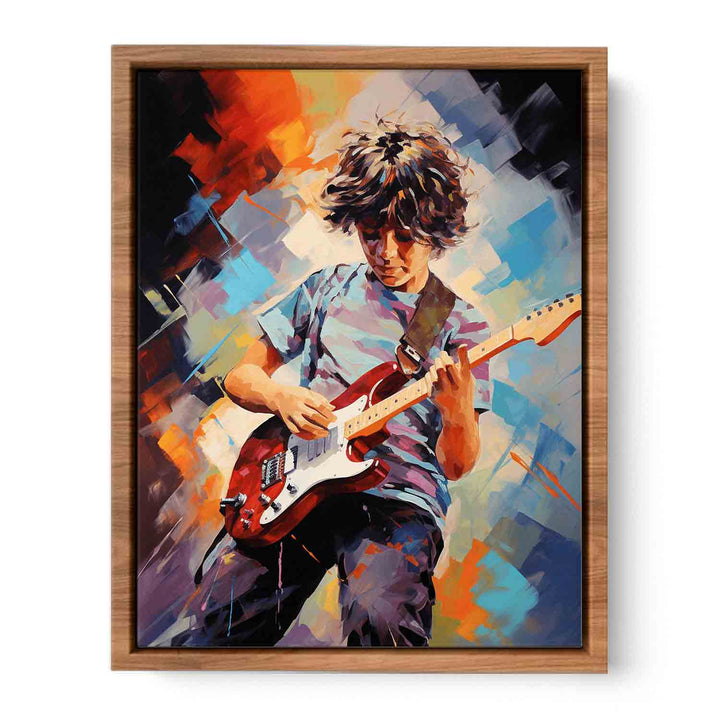 Boy Guitar Modern Art Painting  
