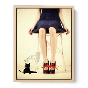 Cat Beneath Her Gaze  Art Print