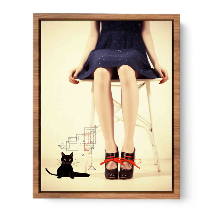 Cat Beneath Her Gaze Poster