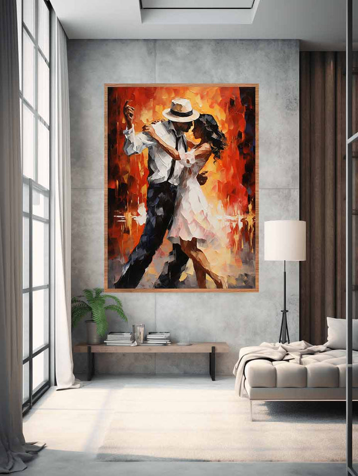 Abstract  Couple Dance Painting