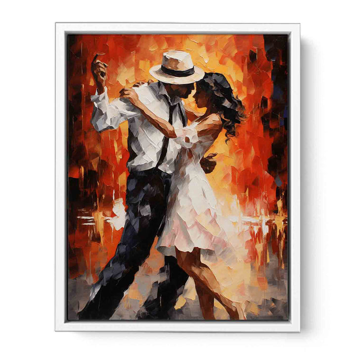 Abstract  Couple Dance Framed Print