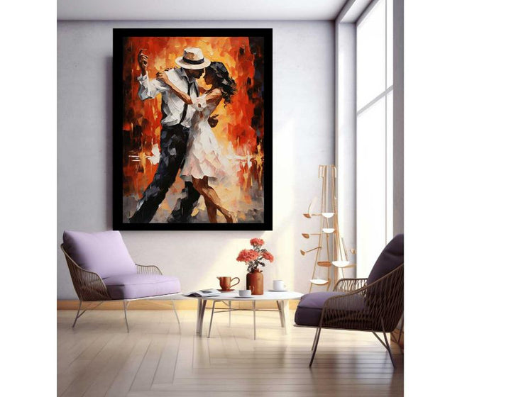 Abstract  Couple Dance Painting