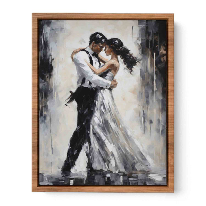 Black And White Couple Dance Modern Painting  Poster