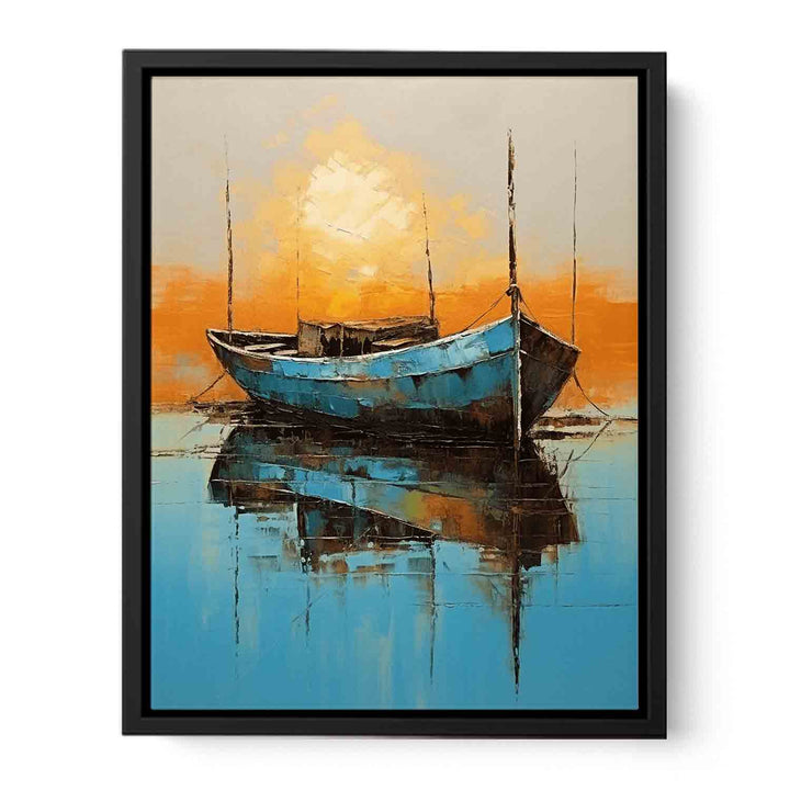 Blue Boat  Canvas Print