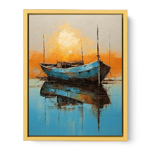 Blue Boat  Streched canvas