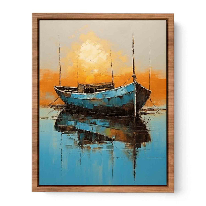 Blue Boat Poster