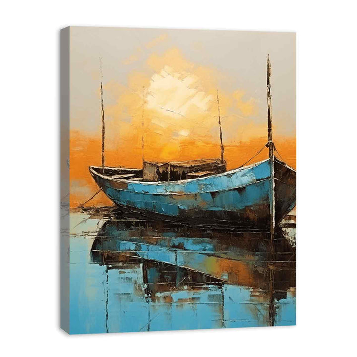 Modern Art  Boat Water Painting  