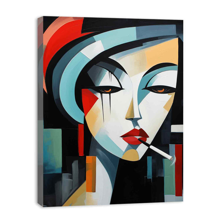 Cubist Muse Painting