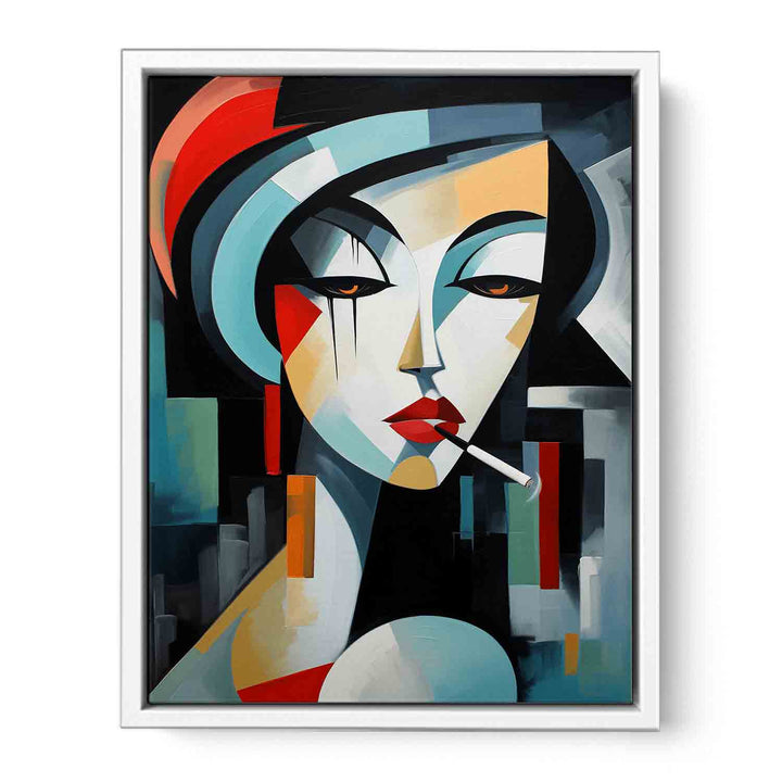 Cubist Muse Framed Print