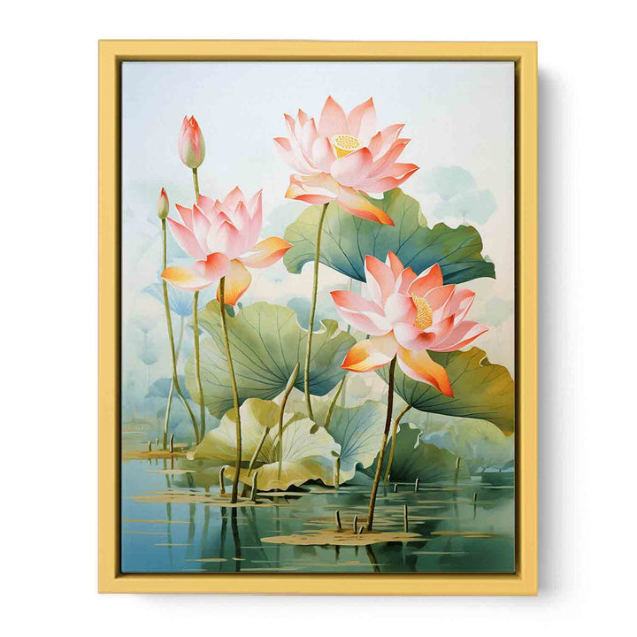 Lotus  Flower   Streched canvas