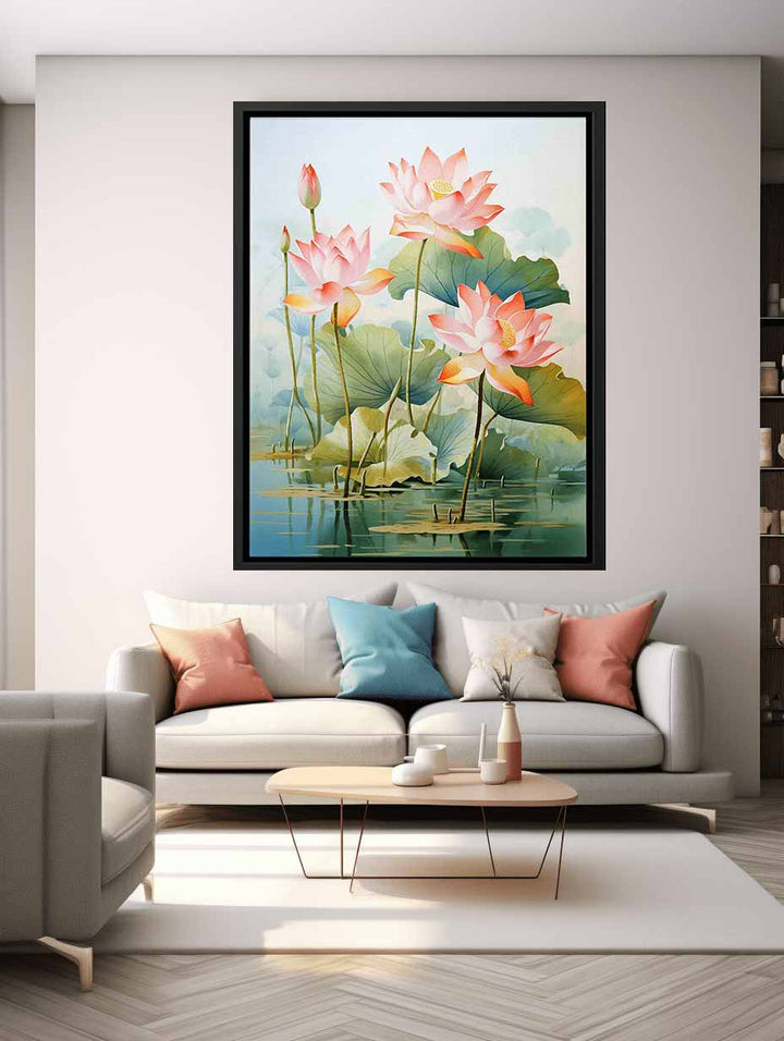 Lotus  Flower  Painting