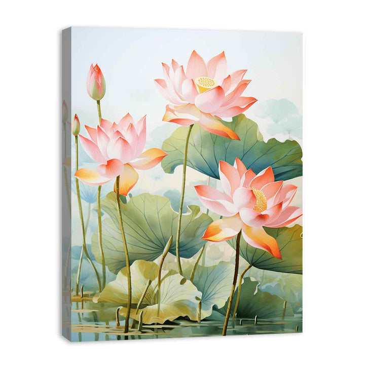 Lotus  Flower  Painting