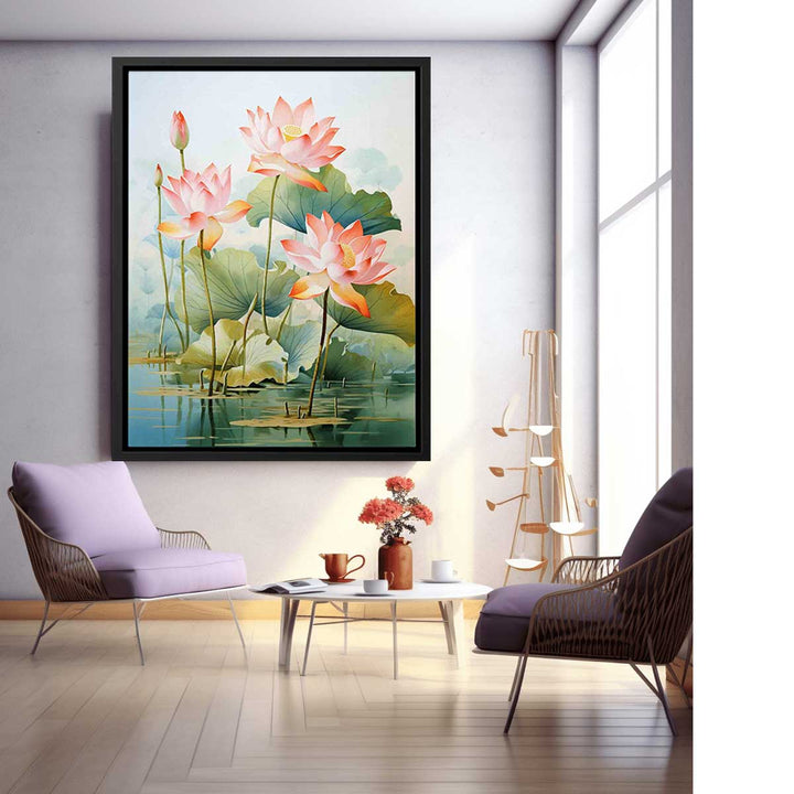 Lotus  Flower  Painting