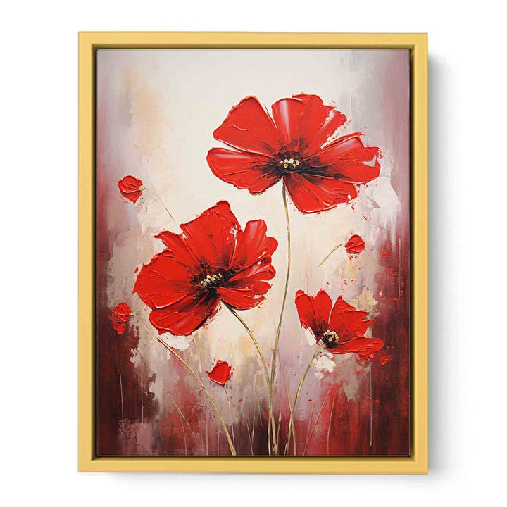 Red Flowers  Streched canvas