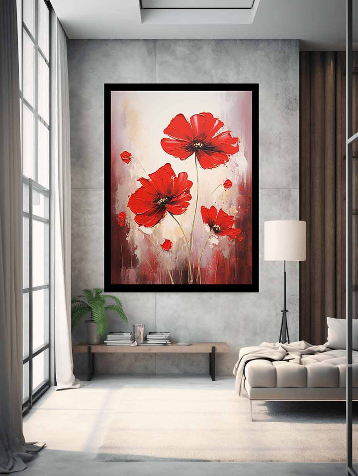 Red Flowers Painting