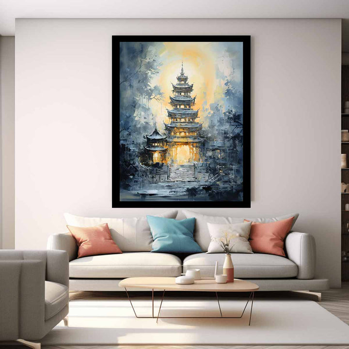 Building Temple Modern Art  Painting  
