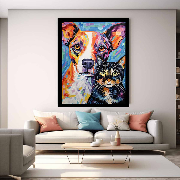 Cat Dog  Painting