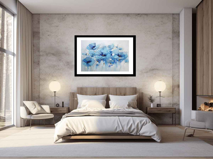 Blue Flower Modern Art  Painting  