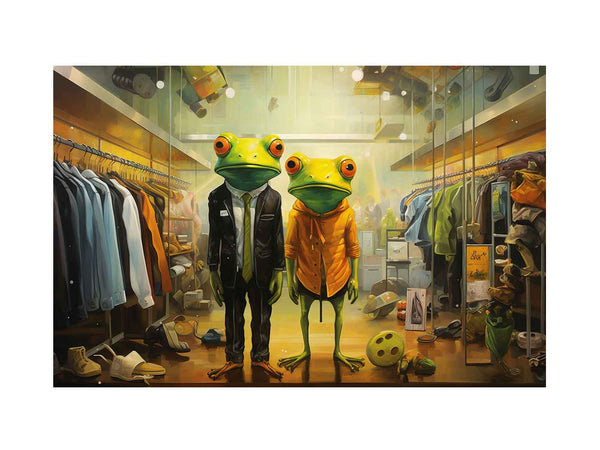 Shopping Frog Modern Art Painting