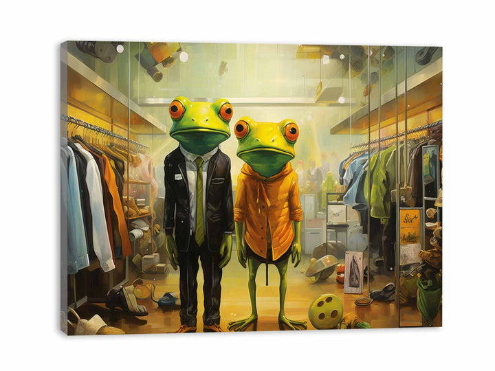 Shopping Frog Modern Art Painting
