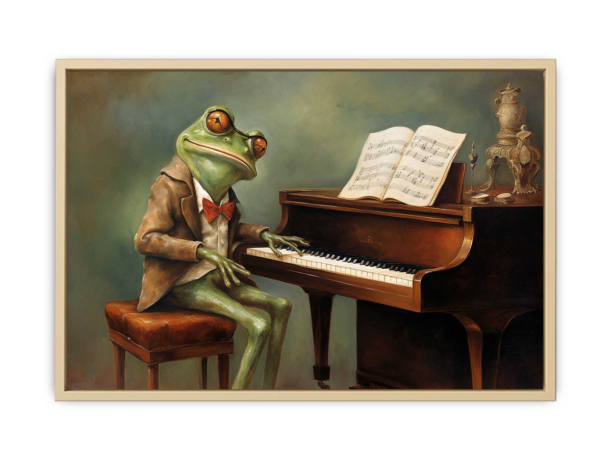 Modern Frog Piano Art Painting  Art Print