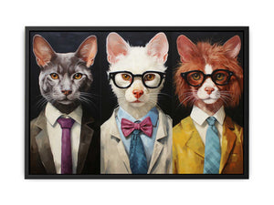 Modern Animal with Glasses   Canvas Print