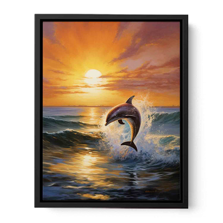 Modern Dolphin  Canvas Print