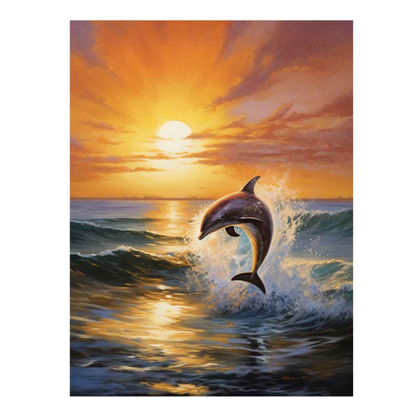 Modern Dolphin Art Painting 