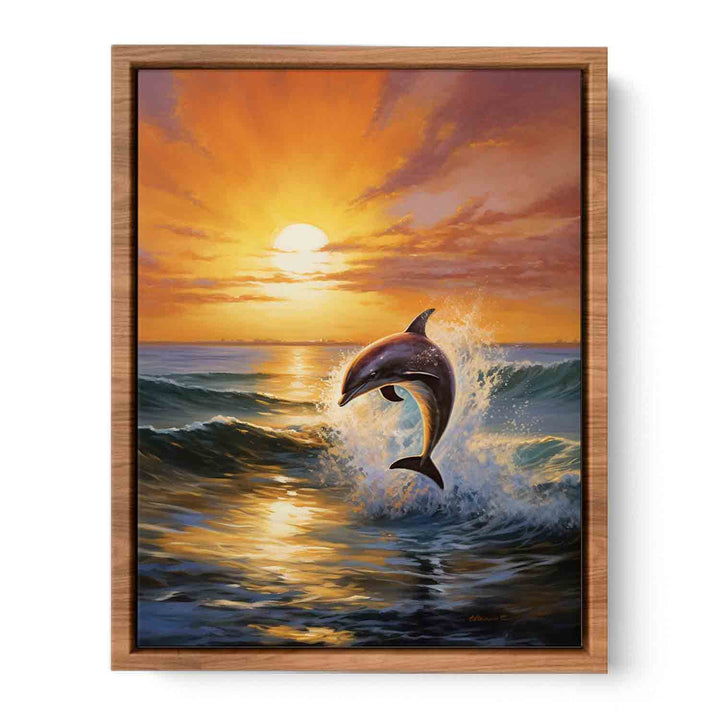 Modern Dolphin Poster