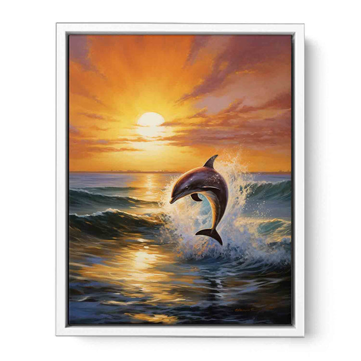 Modern Dolphin Framed Print