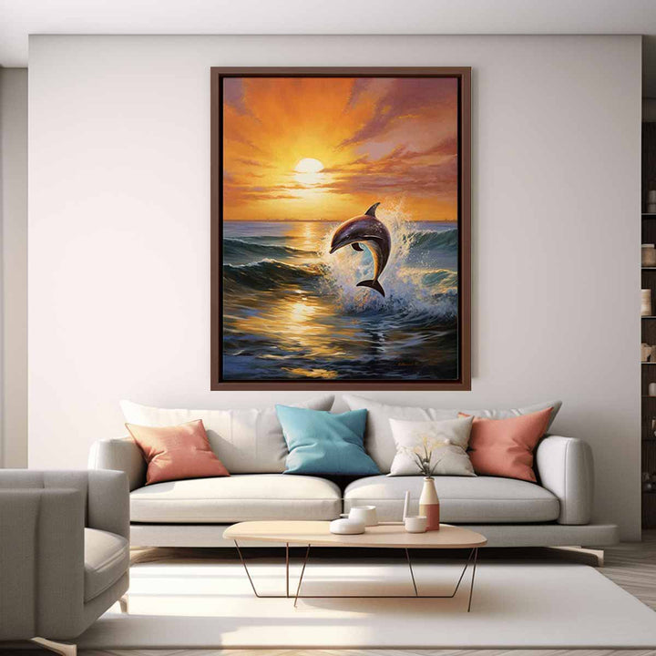 Modern Dolphin Painting