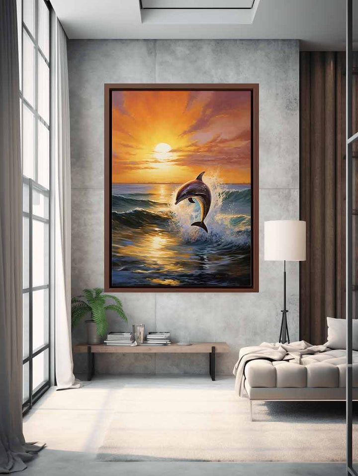 Modern Dolphin Painting