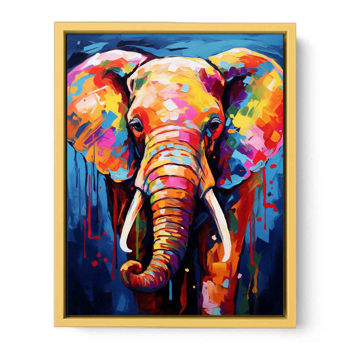 Colorful Elephant Modern Art Painting  Poster