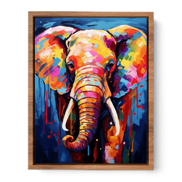 Colorful Elephant Modern Art Painting 