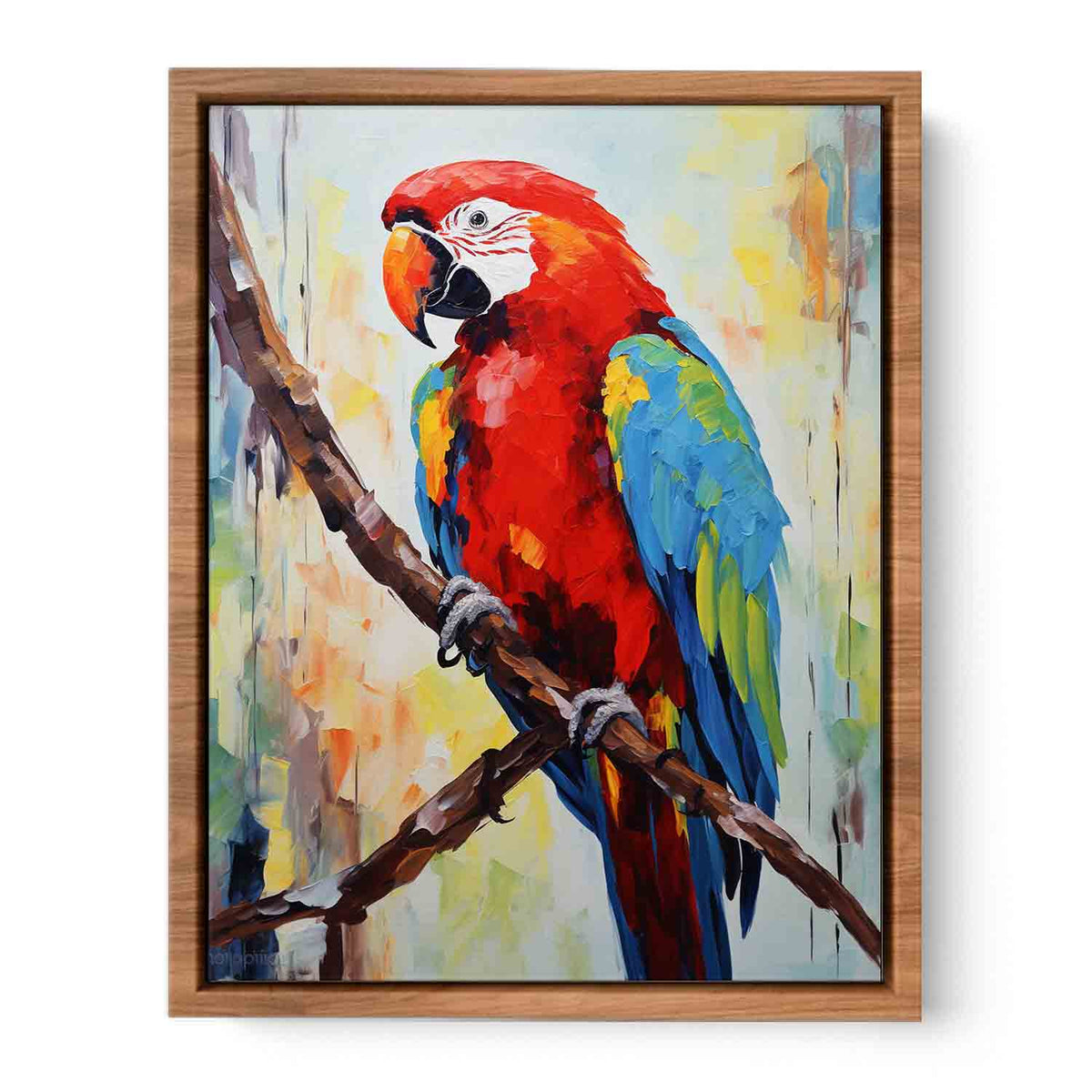 Red Parrot Modern Art Painting Poster