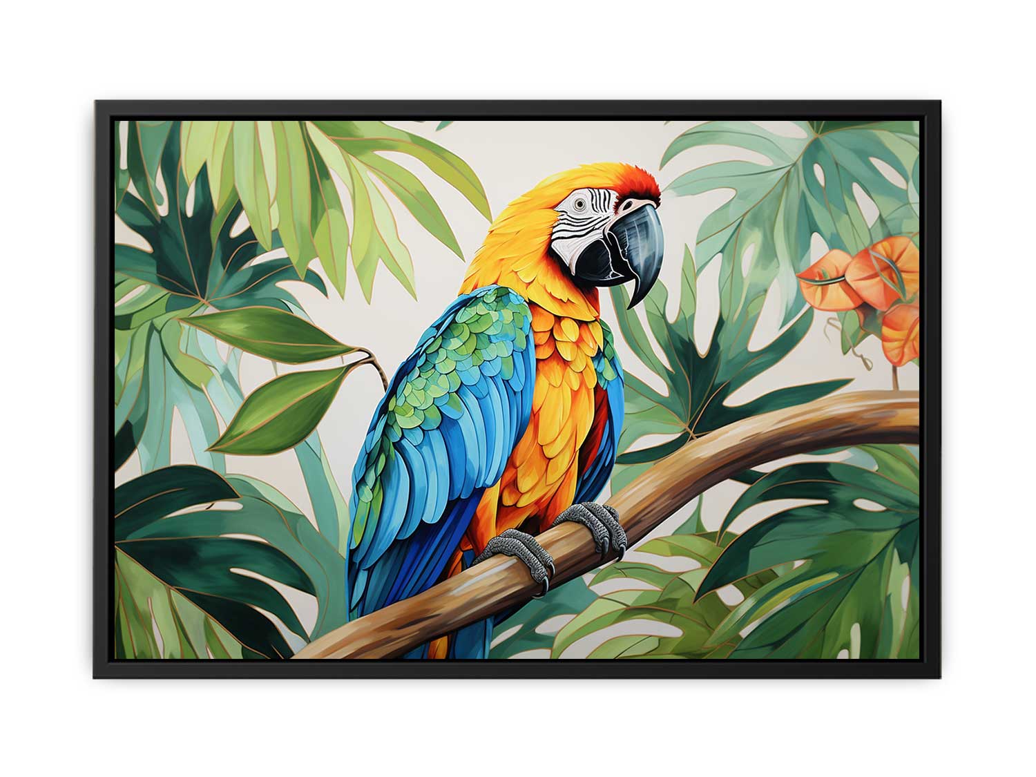 Modern Tropical Parrot   Canvas Print