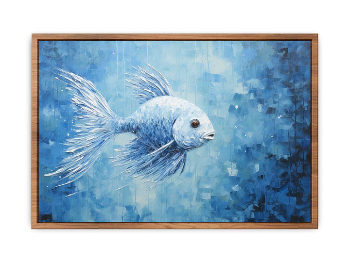 Modern Blue Fish Art Poster