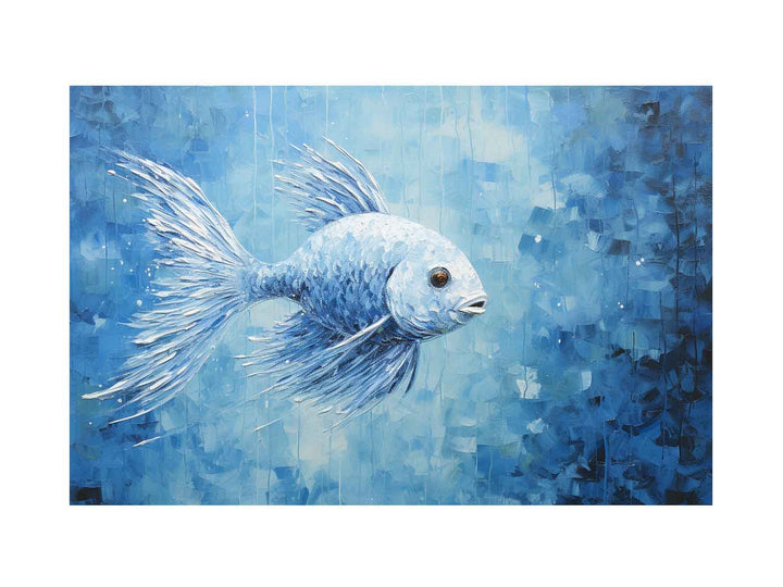 Modern Blue Fish Art