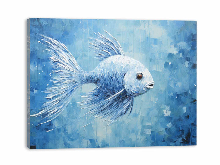 Modern Blue Fish Art Painting