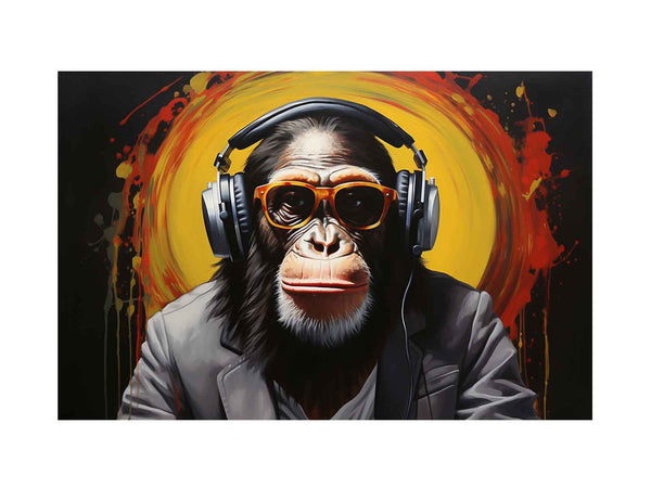 Modern Black Monkey Head Phone