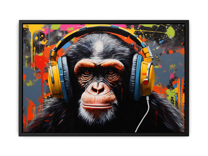 Blue Monkey Painting  Canvas Print