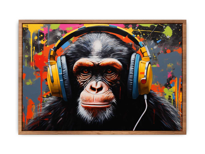 Blue Monkey Painting Poster