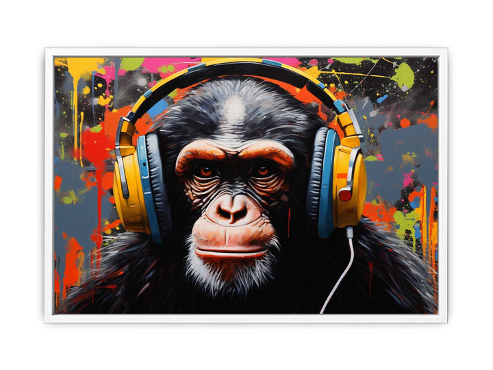 Blue Monkey Painting Framed Print