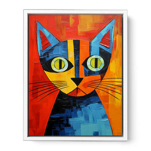 Cubism Cat Framed Print