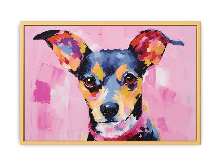 Pink Dog   Streched canvas