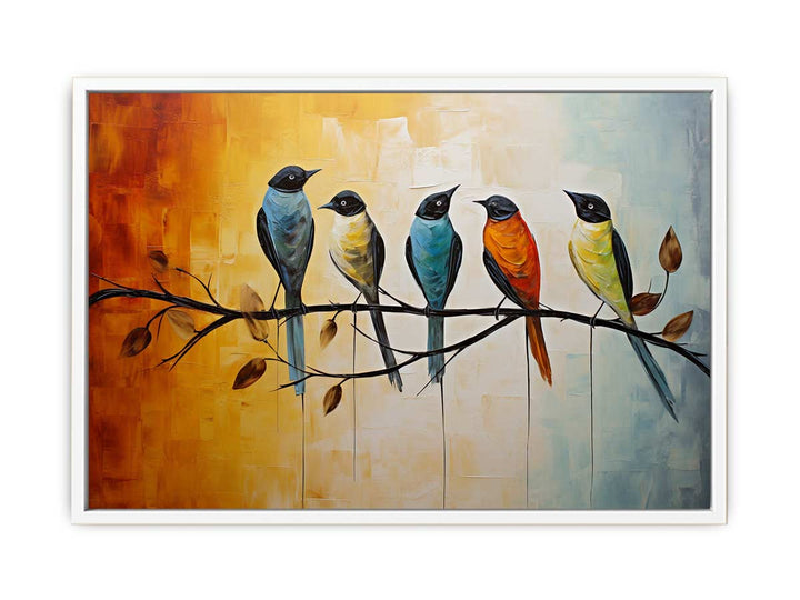 Birds On wire Framed Print
