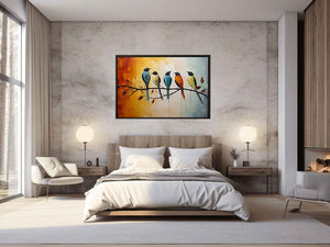 Birds On wire Painting