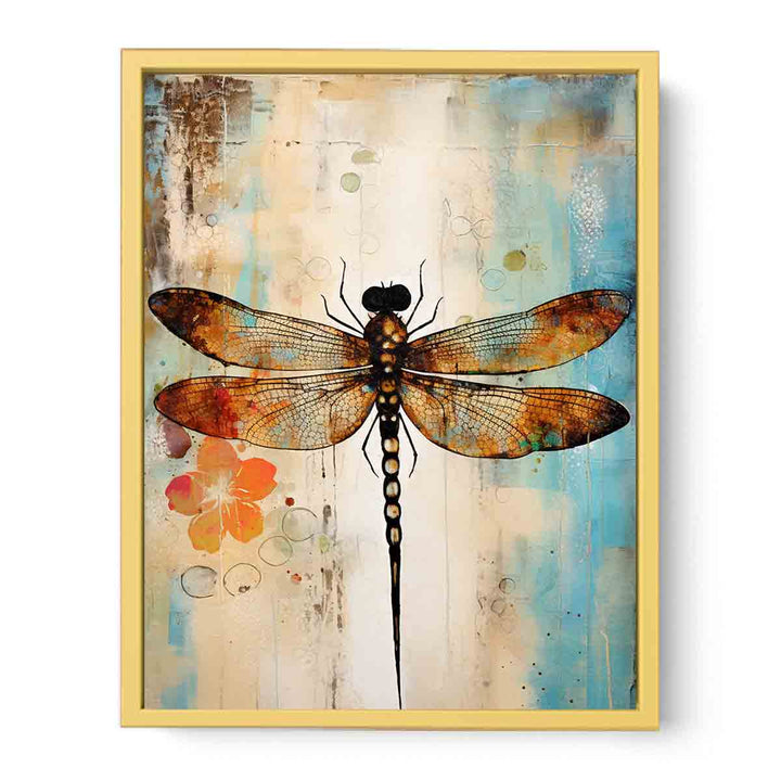 Vinatge  Dragonfly   Streched canvas