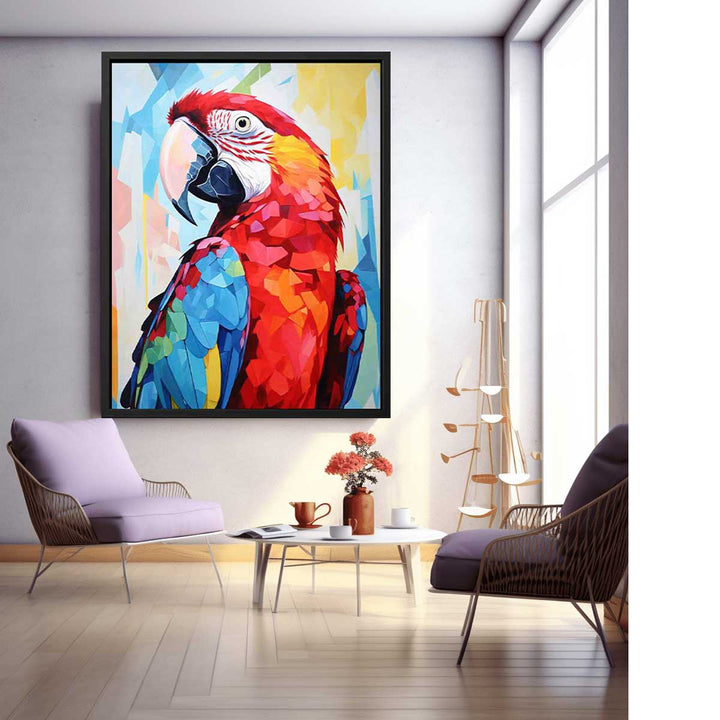 Tropical Parrot Painting